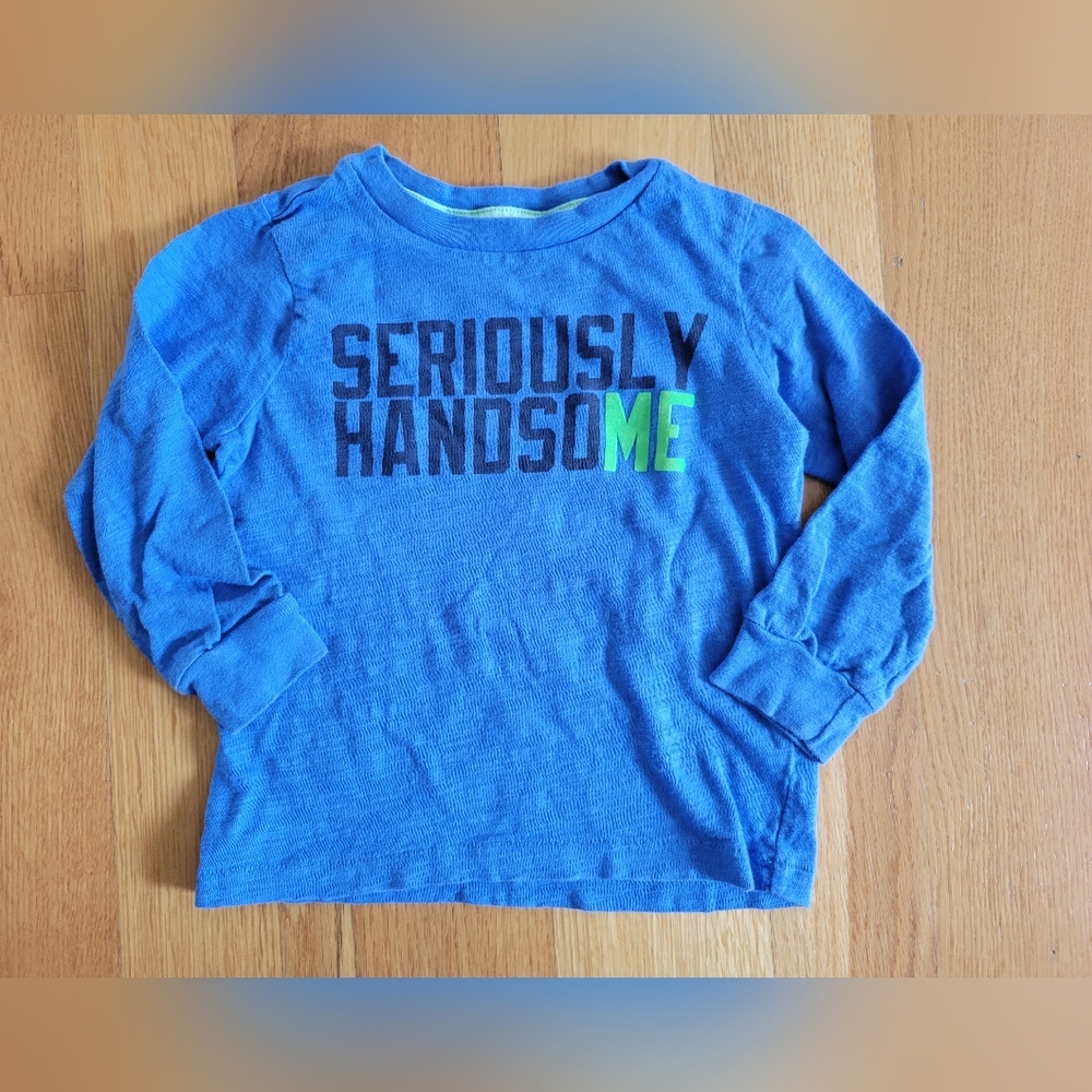 Carter's Blue Long Sleeve Tee "Seriously Handsome"